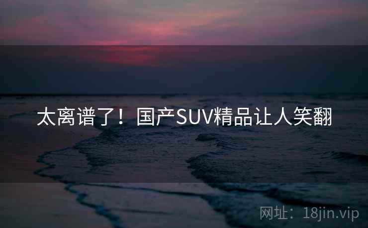 太离谱了！国产SUV精品让人笑翻